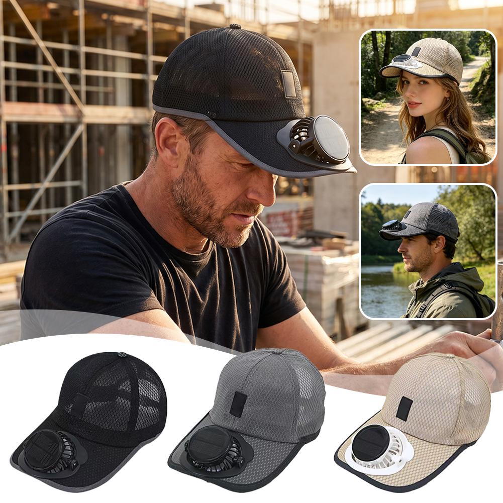 Outdoor Power Block - Unisex Solar Powered Fan Hat USB