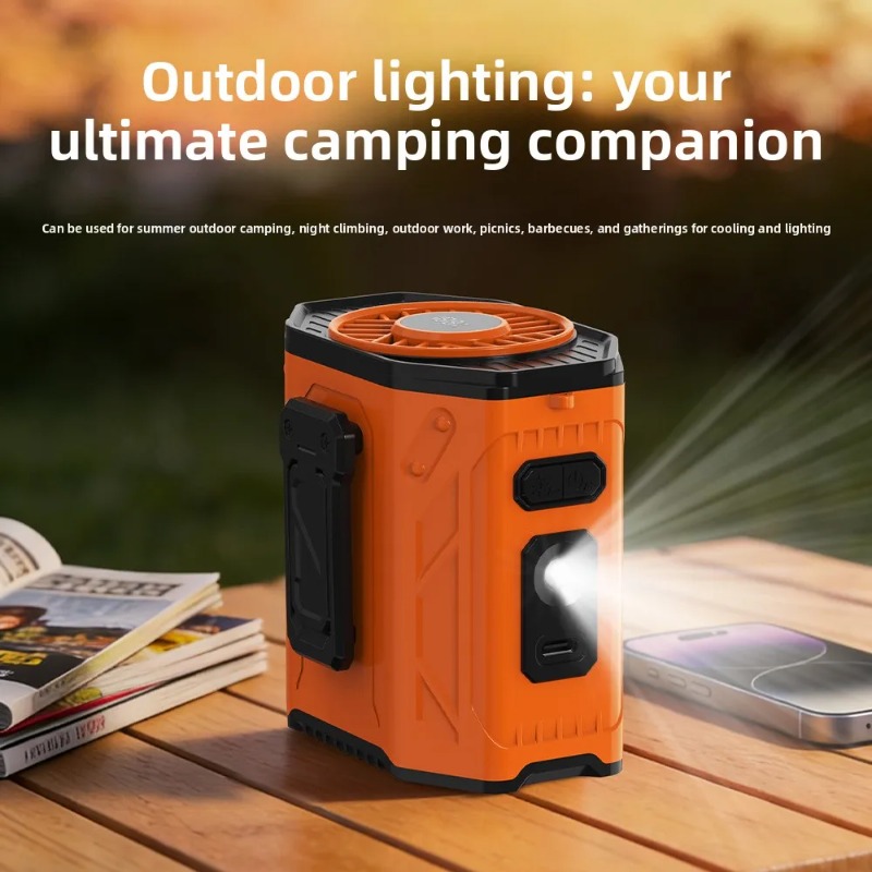 Outdoor Power Fan - for Outdoor Work Cooler Fan 3600mAh