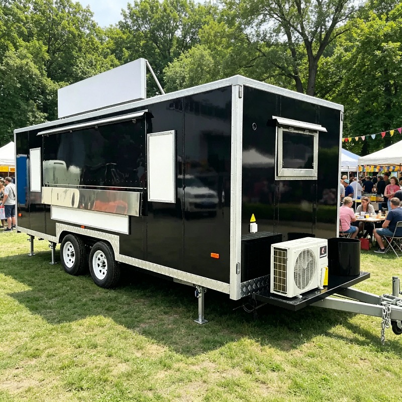 Outdoor Power Socket - Custom Mobile Square Catering Kitchen Trailer
