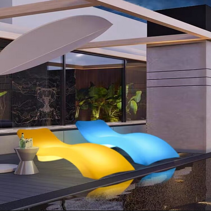 Outdoor Power Recliner - Solar Power Outdoor Furniture LED Luminous