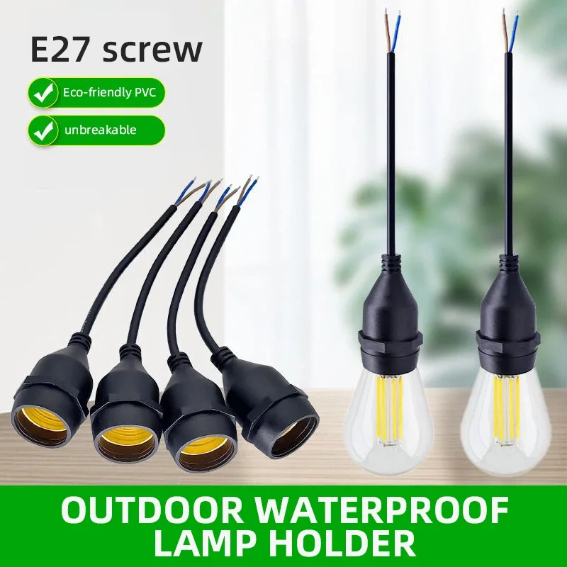Outdoor Power Lead - Universal E27 Lamp Head Power Cord