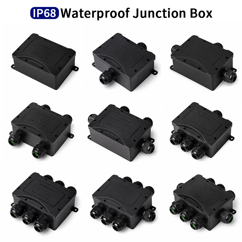 Outdoor Power Distribution Box - IP68 Waterproof Junction Box 2-8 Way