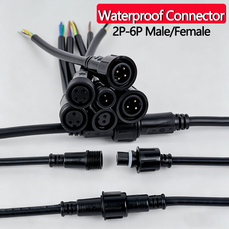Outdoor Power Socket - Waterproof Wire Connector Set 2/3/4/5/6Pin Plug