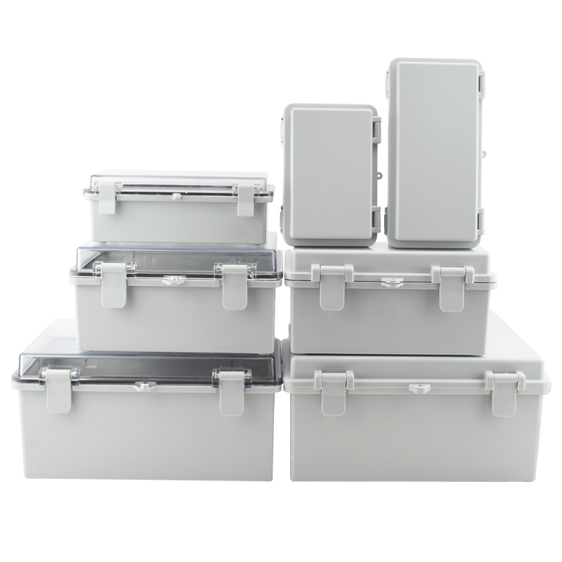 Outdoor Power Distribution Box - IP67 Waterproof Plastic Enclosure With Hasp