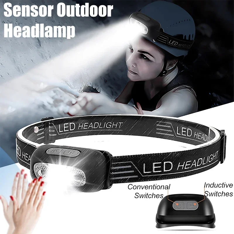 Powerful LED Headlamp Adjustab - Power Switch Outdoor recension och pris