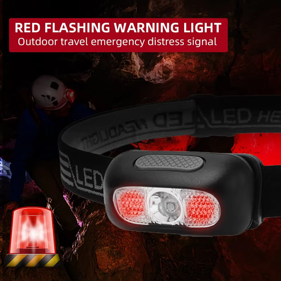Powerful LED Headlamp Adjustab - Power Switch Outdoor recension och pris