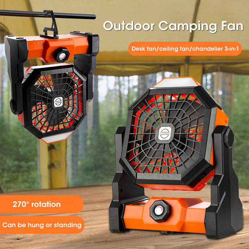 10000mAh Camping Fan with LED  - Outdoor Power Fan recension och pris