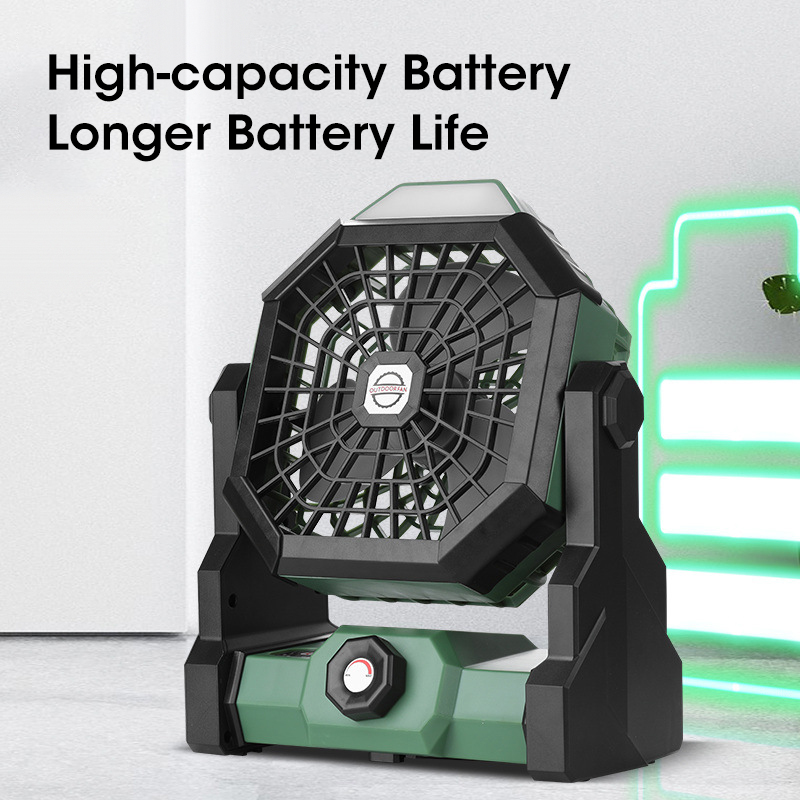 10000mAh Camping Fan with LED  - Outdoor Power Fan recension och pris