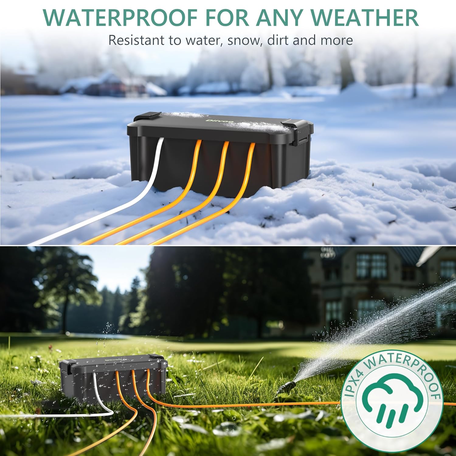 Diivoo Outdoor Waterproof Elec - Outdoor Power Distribution Box recension och pris