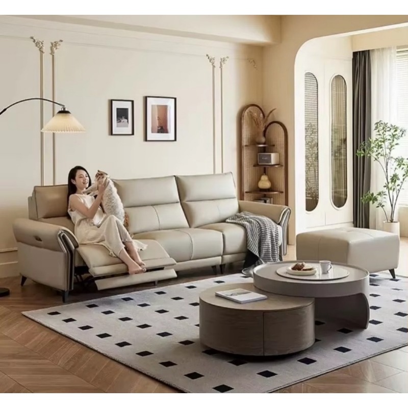 Italian Minimalist Cream Strai - Outdoor Power Recliner recension och pris