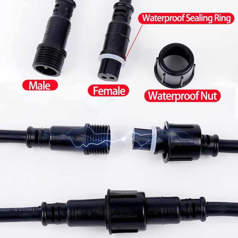 Waterproof Wire Connector Set  - Outdoor Power Socket recension och pris