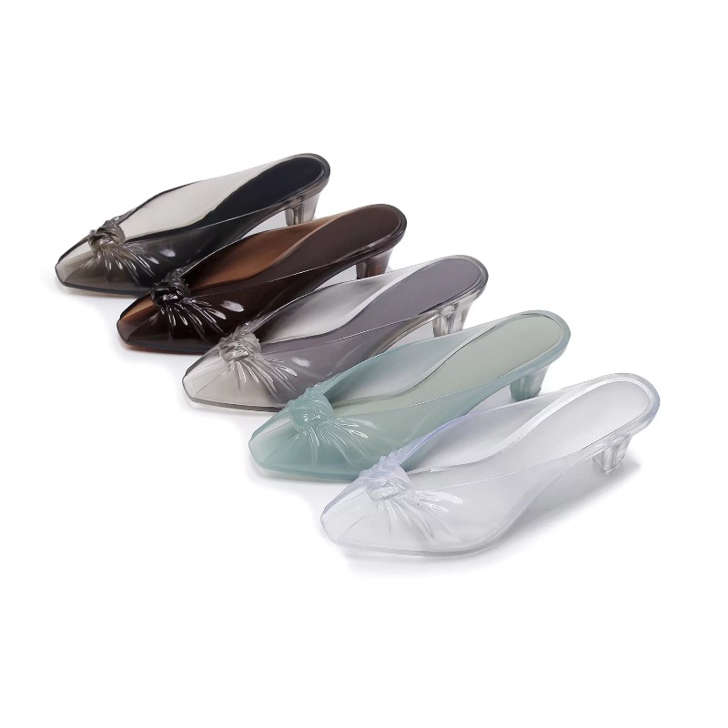 Ladies Clear Jelly Block Heel  - Outdoor Power Block recension och pris