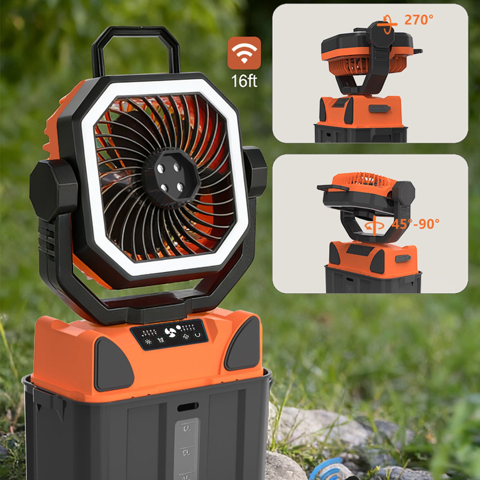 Rechargeable Camping Fan with  - Outdoor Power Fan recension och pris