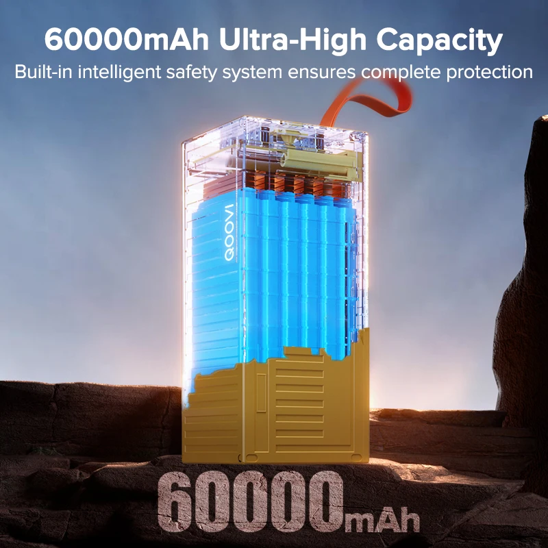 QOOVI 60000mAh Power Bank 22.5 - Outdoor Power Lead recension och pris
